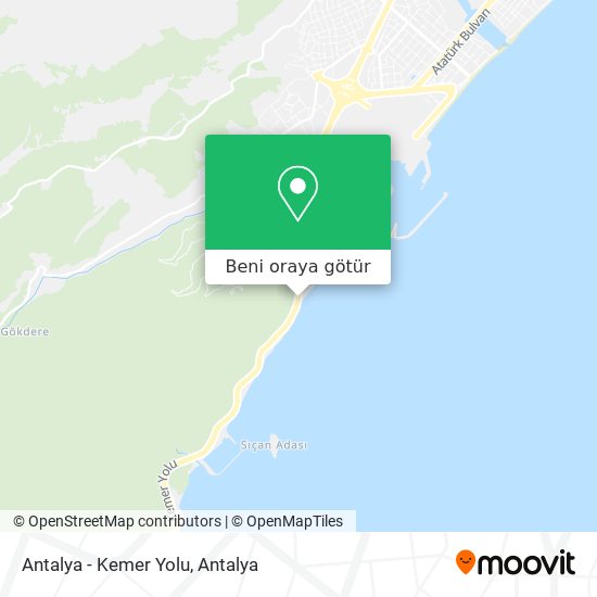 Antalya - Kemer Yolu harita