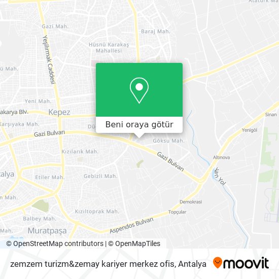 zemzem turizm&zemay kariyer merkez ofis harita