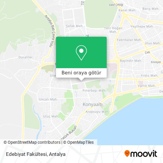 Edebiyat Fakültesi harita
