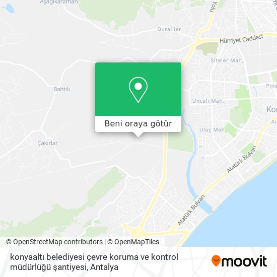 konyaaltı belediyesi çevre koruma ve kontrol müdürlüğü şantiyesi harita