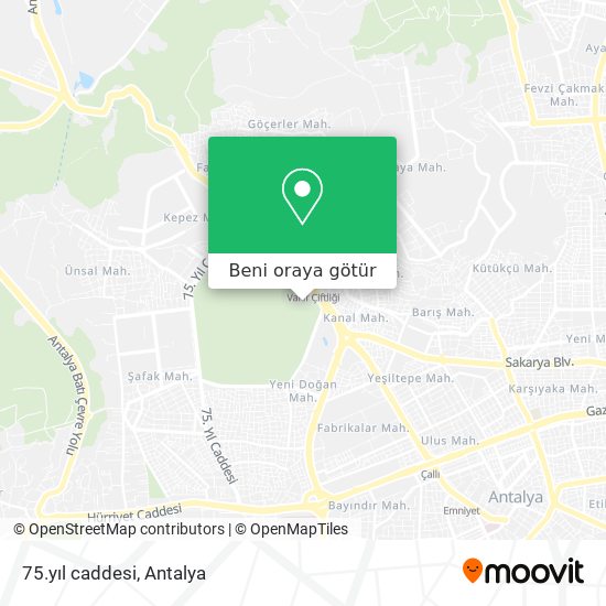 75.yıl caddesi harita