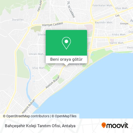 Bahçeşehir Koleji Tanıtım Ofisi harita