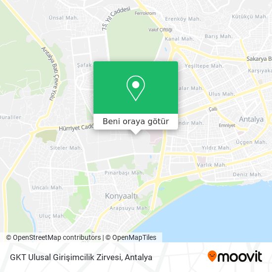 GKT Ulusal Girişimcilik Zirvesi harita