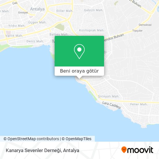 Kanarya Sevenler Derneği harita