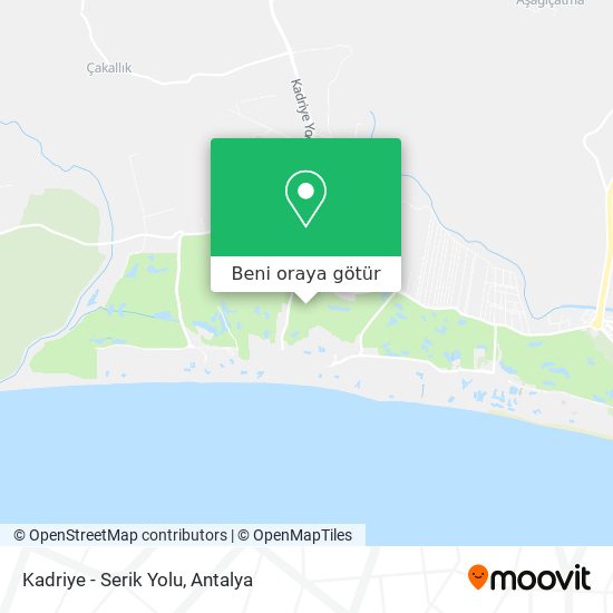 Kadriye - Serik Yolu harita