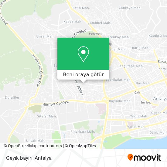 Geyik bayırı harita