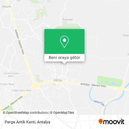 Perge Antik Kenti harita