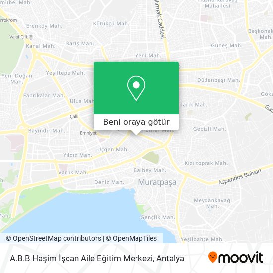 A.B.B Haşim İşcan Aile Eğitim Merkezi harita