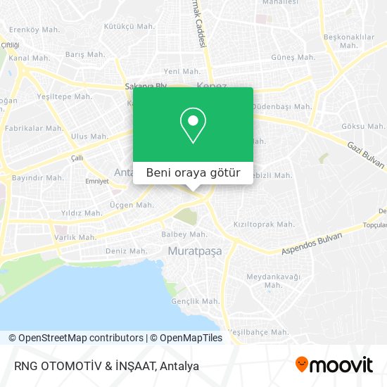 RNG OTOMOTİV & İNŞAAT harita