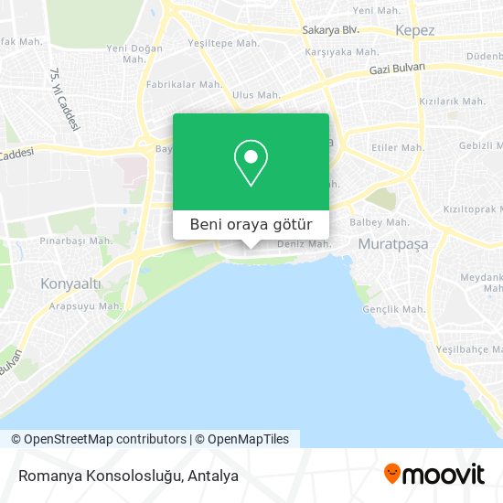 Romanya Konsolosluğu harita