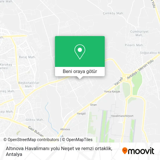Altınova Havalimanı yolu Neşet ve remzi ortaklik harita