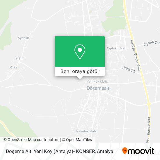 Döşeme Altı Yeni Köy (Antalya)- KONSER harita