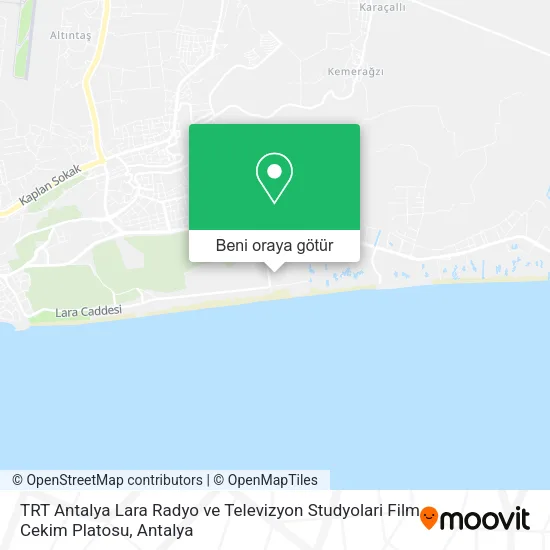 TRT Antalya Lara Radyo ve Televizyon Studyolari Film Cekim Platosu harita