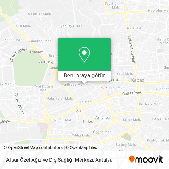 Afşar Özel Ağız ve Diş Sağlığı Merkezi harita