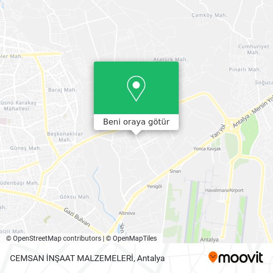 CEMSAN İNŞAAT MALZEMELERİ harita