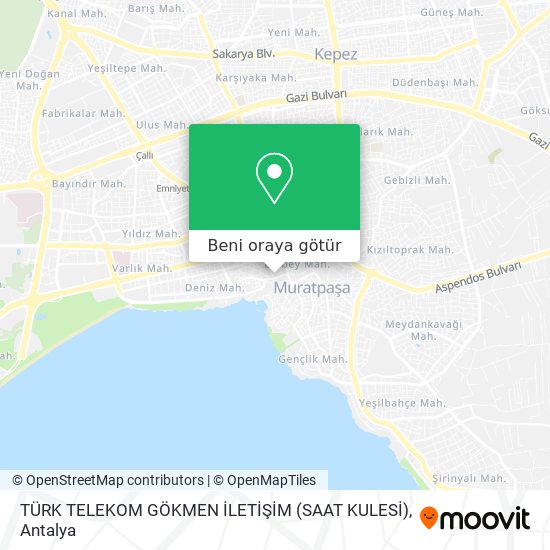 TÜRK TELEKOM GÖKMEN İLETİŞİM (SAAT KULESİ) harita