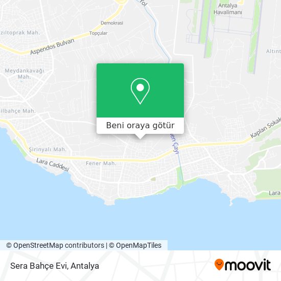 Sera Bahçe Evi harita