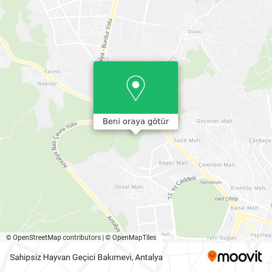 Sahipsiz Hayvan Geçici Bakımevi harita