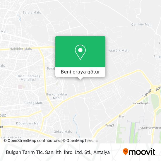 Bulgan Tarım Tic. San. İth. İhrc. Ltd. Şti. harita