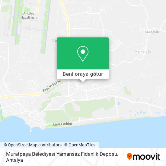 Muratpaşa Belediyesi Yamansaz Fidanlık Deposu harita