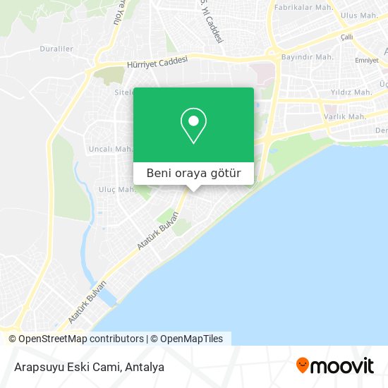 Arapsuyu Eski Cami harita