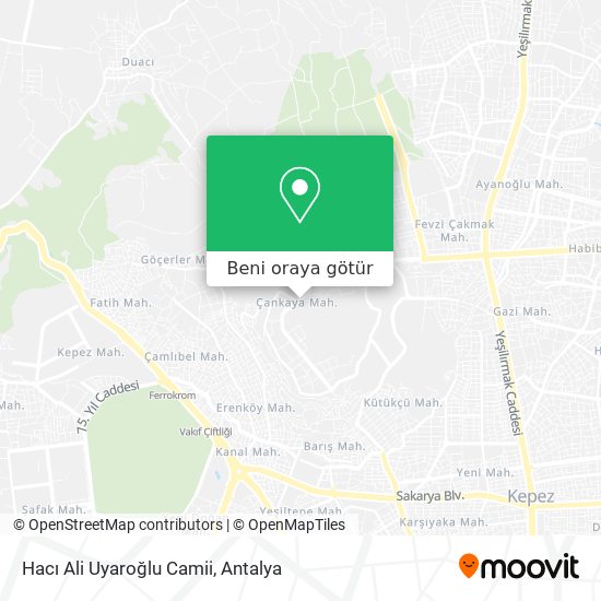 Hacı Ali Uyaroğlu Camii harita