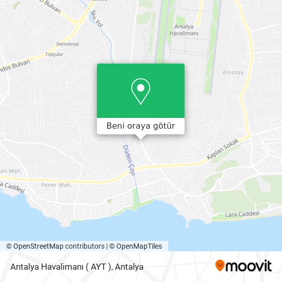 Antalya Havalimanı ( AYT ) harita