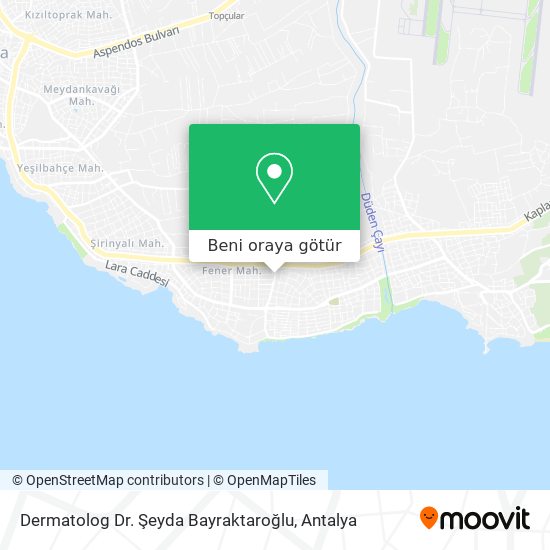 Dermatolog Dr. Şeyda Bayraktaroğlu harita