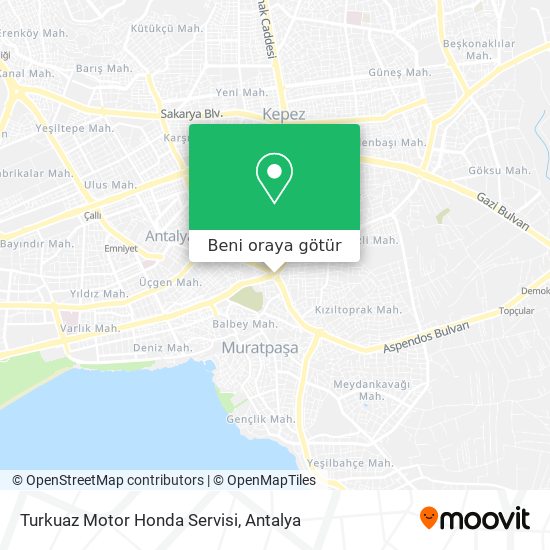 Turkuaz Motor Honda Servisi harita