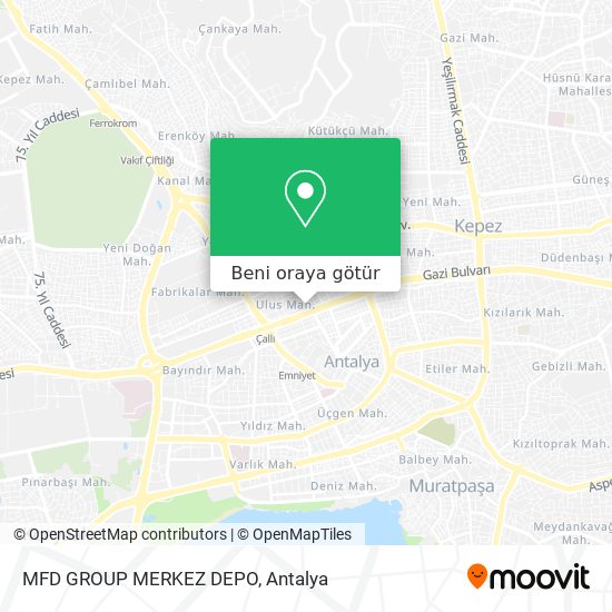 MFD GROUP MERKEZ DEPO harita