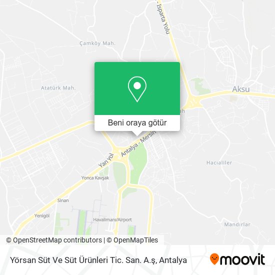 Yörsan Süt Ve Süt Ürünleri Tic. San. A.ş harita