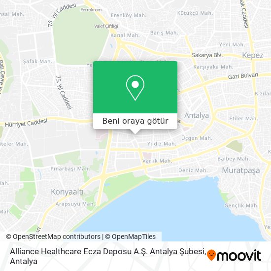 Alliance Healthcare Ecza Deposu A.Ş. Antalya Şubesi harita