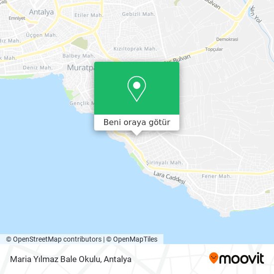 Maria Yılmaz Bale Okulu harita