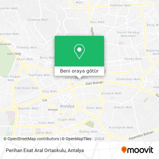 Perihan Esat Aral Ortaokulu harita