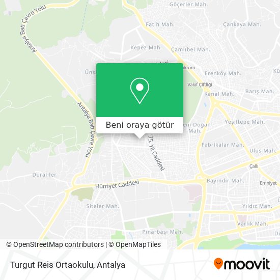 Turgut Reis Ortaokulu harita