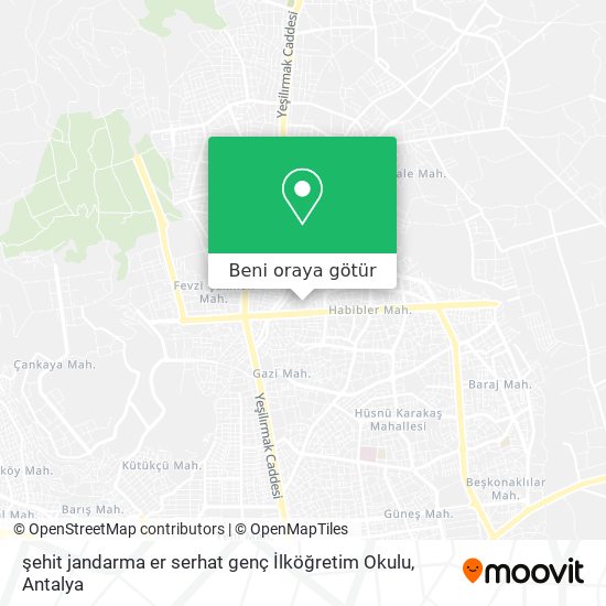 şehit jandarma er serhat genç İlköğretim Okulu harita