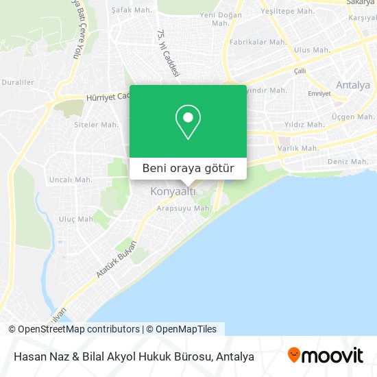 Hasan Naz & Bilal Akyol Hukuk Bürosu harita