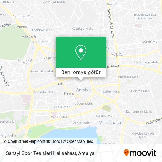 Sanayi Spor Tesisleri Halısahası harita