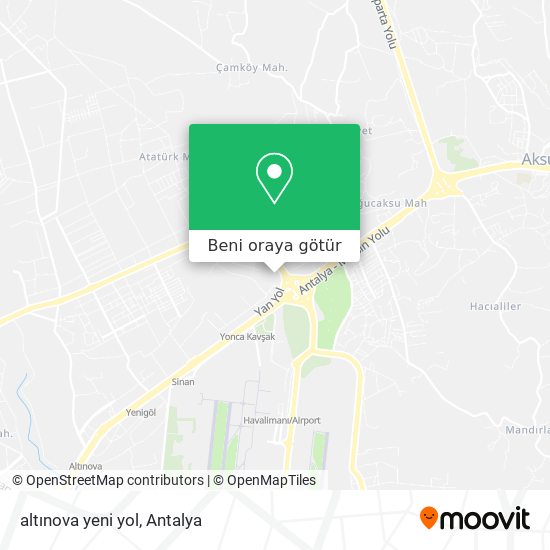 altınova yeni yol harita