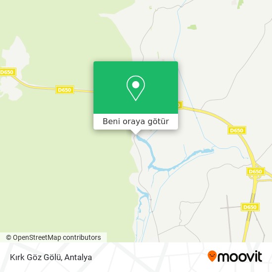 Kırk Göz Gölü harita