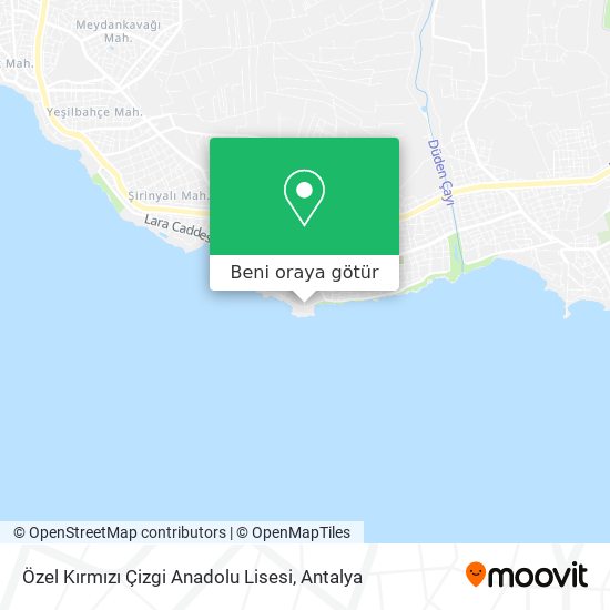 Özel Kırmızı Çizgi Anadolu Lisesi harita