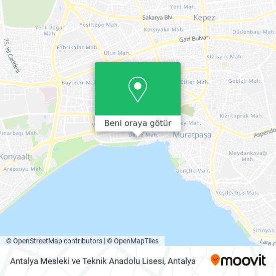 Antalya Mesleki ve Teknik Anadolu Lisesi harita