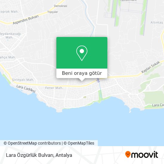 Lara Özgürlük Bulvarı harita