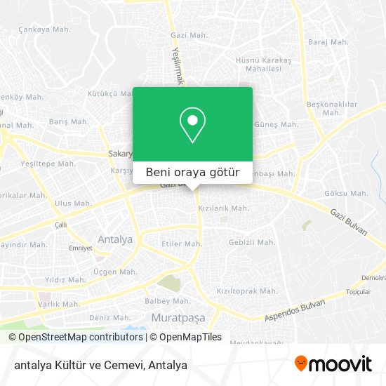 antalya Kültür ve Cemevi harita