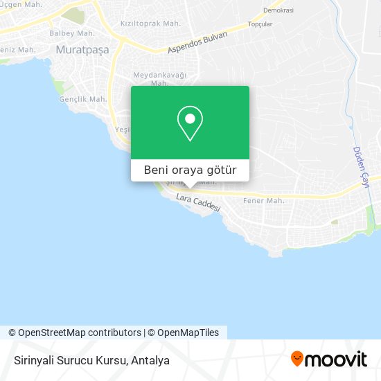 Sirinyali Surucu Kursu harita