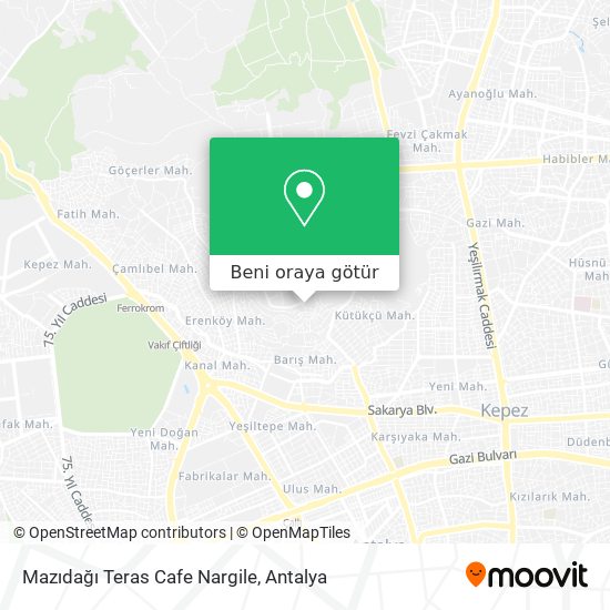 Mazıdağı Teras Cafe Nargile harita