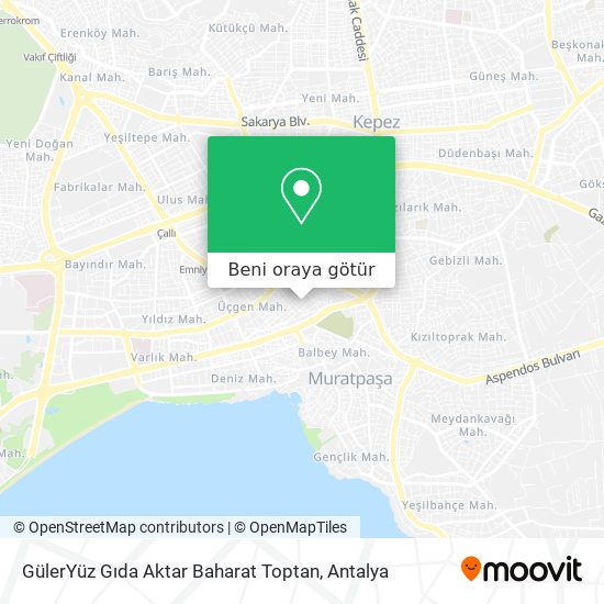 GülerYüz Gıda Aktar Baharat Toptan harita