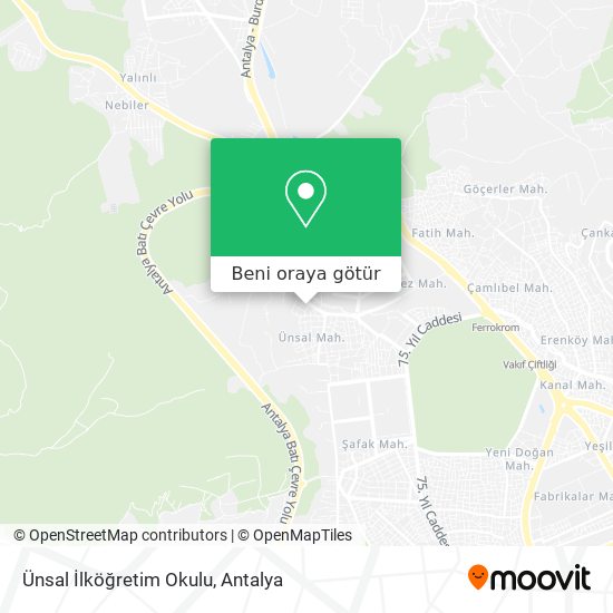 Ünsal İlköğretim Okulu harita