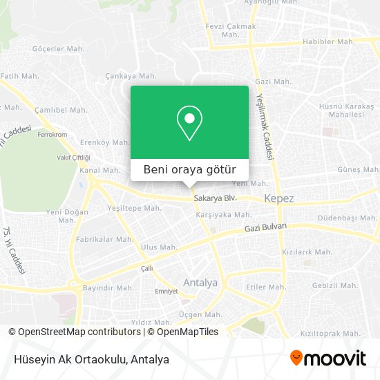 Hüseyin Ak Ortaokulu harita
