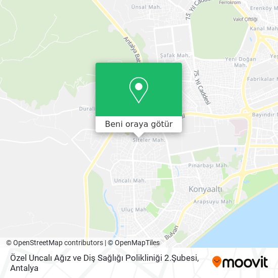 Özel Uncalı Ağız ve Diş Sağlığı Polikliniği 2.Şubesi harita